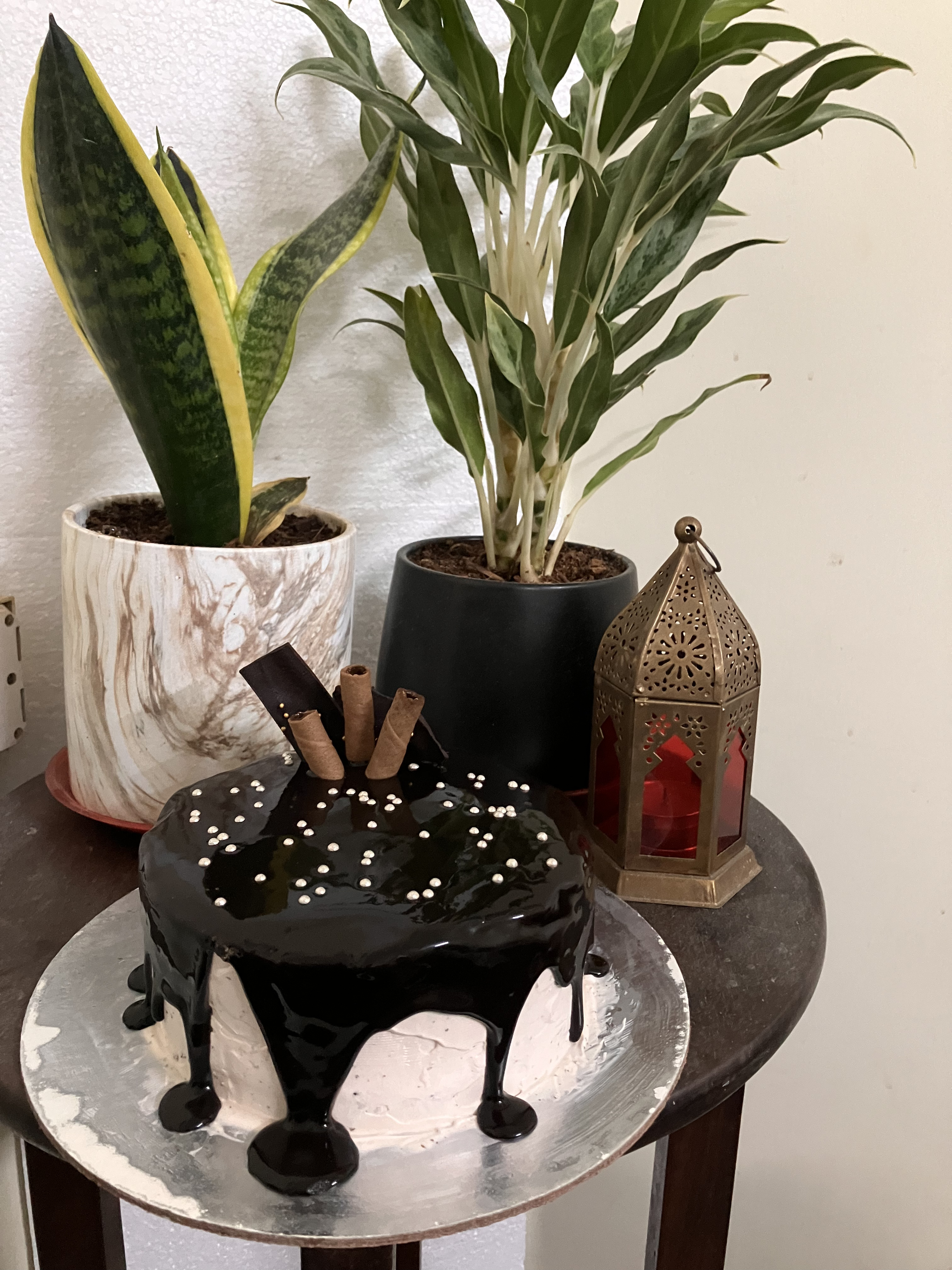 Midnight Chocolate Drip Celebration Cake