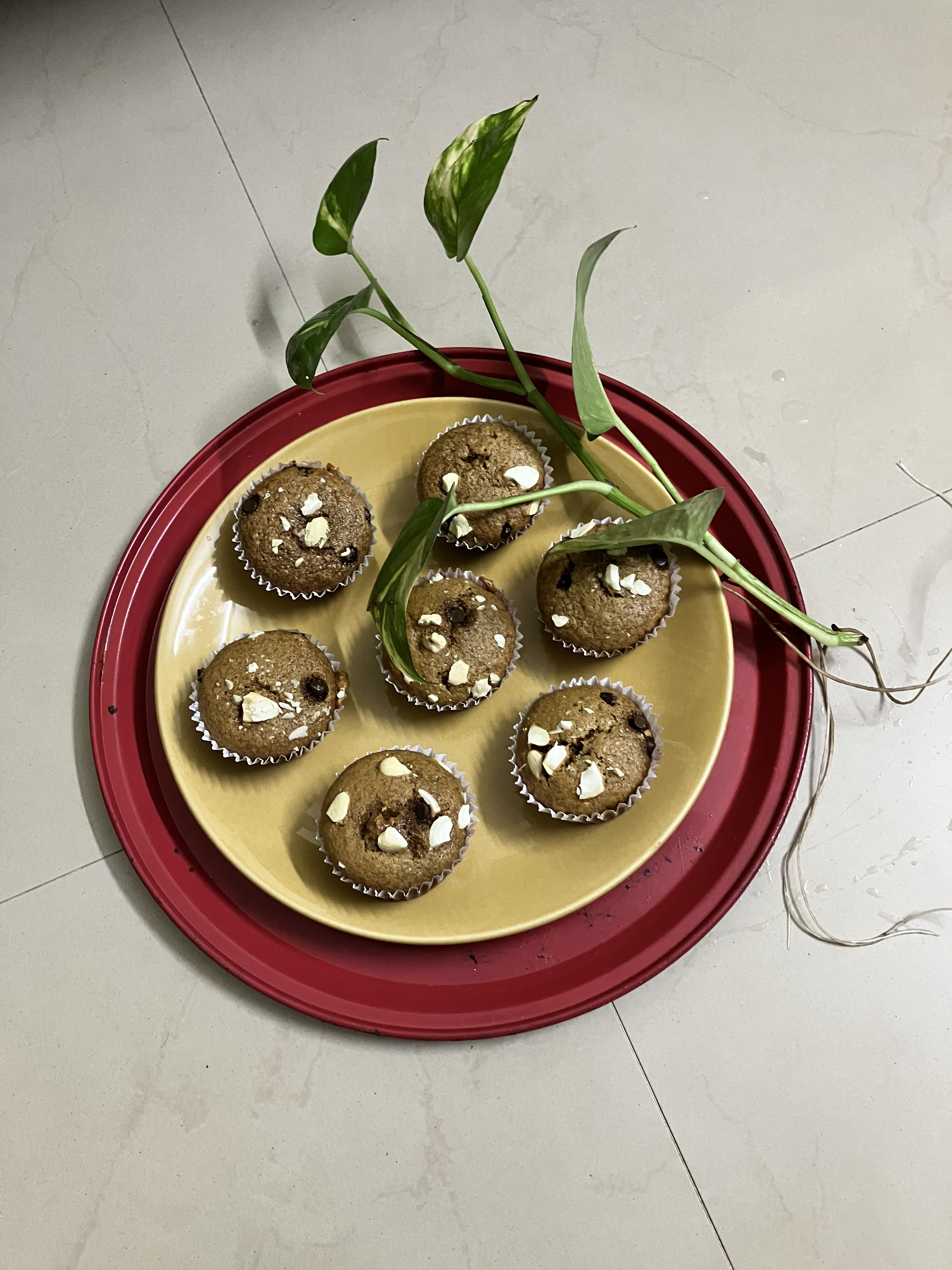 Choco-Almond Whole Wheat Muffins